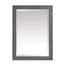 Allie Austen 32" x 24" Twilight Gray Wood Vanity Mirror with Silver Trim