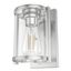 Brushed Nickel Dimmable Wall Sconce with Clear Glass Shade