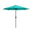 Turquoise 9-Foot Steel Patio Umbrella with Tilt and Crank