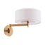 Aged Brass LED Swing Arm Wall Sconce with Dimmable Light