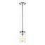 Zire Chrome Mini Pendant Light with Clear Glass Shade