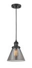 Eclipse Black Mini Pendant Light with Versatile Glass Shade