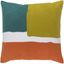 Harvey Square 20" Embroidered Color Block Throw Pillow