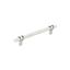 6-5/16 inch Marble White Polished Chrome Bar Pull