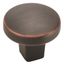 Oil Rubbed Bronze Round Cabinet Knob with Mounting Hardware