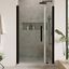 Chrome Frameless Hinge Alcove Shower Door Kit with Tempered Glass