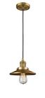 Franklin Restoration Mini Pendant in Brushed Brass with Glass Shade