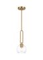 Codyn Satin Brass Mini Globe 1-Light Indoor/Outdoor Pendant