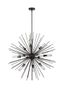 Oil Rubbed Bronze Sputnik 12-Light Outdoor Chandelier with Clear Glass