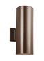 Bronze Cylinder LED Outdoor Wall Lantern with Tempered Glass