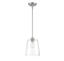 Templeton Brushed Nickel 11.5" Pendant Light with Clear Glass Shade