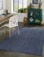 Handmade Navy Blue Braided Rectangular Indoor Rug