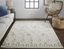 Ivory Geometric Tufted Wool 10' x 14' Area Rug