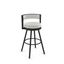 Eller 26" White Metal Swivel Counter Stool