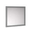 Elegant Gray 30" Square Solid Wood Traditional Bathroom Vanity Mirror