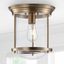 Savannah 10.25" Brass and Glass LED Flush Mount Light