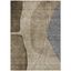 Brown and Gray Synthetic Flat Woven Rectangular Rug 5' x 7'