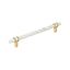 Marble White and Champagne Bronze 8" Cabinet Pull