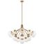 Champagne Bronze 16-Light Sputnik Chandelier with Clear Glass Shades