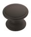 Ravino 1-1/4 Inch Matte Black Round Cabinet Knob