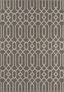 Elegant Gray Trellis Synthetic Rectangular Rug 6'7" x 9'6"