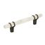 Marble White and Oil-Rubbed Bronze Cabinet Pull Bar