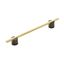 Transcendent Matte Black and Gold Modern Cabinet Pull