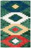 Handmade Rustic-Chic Red and Green Wool Rug - 59"x7"