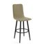 Watson 26" Swivel Counter Stool in Beige Fabric and Black Metal