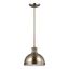 Satin Brass and Clear Glass Indoor Pendant Light