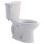 Elongated White Vitreous China Two-Piece Floor Mounted Toilet