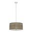 Solhaven Warm Grey Oak Drum Pendant with Nickel Accents