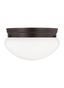 Webster Bronze 2-Light Flush Mount with Smooth White Glass