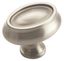 Satin Nickel Oval Cabinet Knob with Mounting Hardware