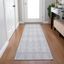 Pewter Diamond Pattern Washable Synthetic Runner Rug