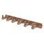 Brushed Bronze 6-Hook Wall Mount Towel Rack