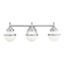 Sleek Brushed Nickel 3-Light Vanity with Satin Opal White Glass