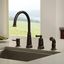 Mediterranean Bronze High Arc Kitchen Faucet with Side Spray