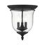 Legacy Seeded Glass 3-Light Nickel Flushmount Ceiling Fixture