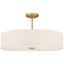 Transitional 24" Brass Drum LED Ceiling Light