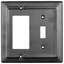 Matte Black Double Toggle Rocker Aluminum Wall Plate