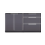 Slate Gray Aluminum 64" Modular Outdoor Kitchen Cabinet Set