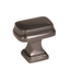 Gunmetal Rectangular Cabinet Knob with Mounting Hardware