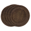 Handcrafted Dark Brown Rattan Thanksgiving Charger Plates Set