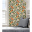 Ochre Clementine Garden Peel and Stick Wallpaper