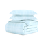 Aqua Plaid Microfiber Full/Queen Duvet Cover Set with Shams