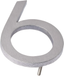 8-Inch Brushed Aluminum Floating House Number 6