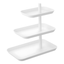 Modern 3-Tier White Metal Accessory & Jewelry Organizer Tray