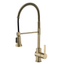 Brushed Gold Stainless Steel Commercial Kitchen Faucet with Pull-out Spray