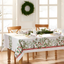 Winter Holiday Berry Bordered Polyester Tablecloth, 60" x 144"